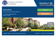 Tablet Screenshot of mail.comsats.edu.pk