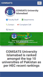 Mobile Screenshot of comsats.edu.pk
